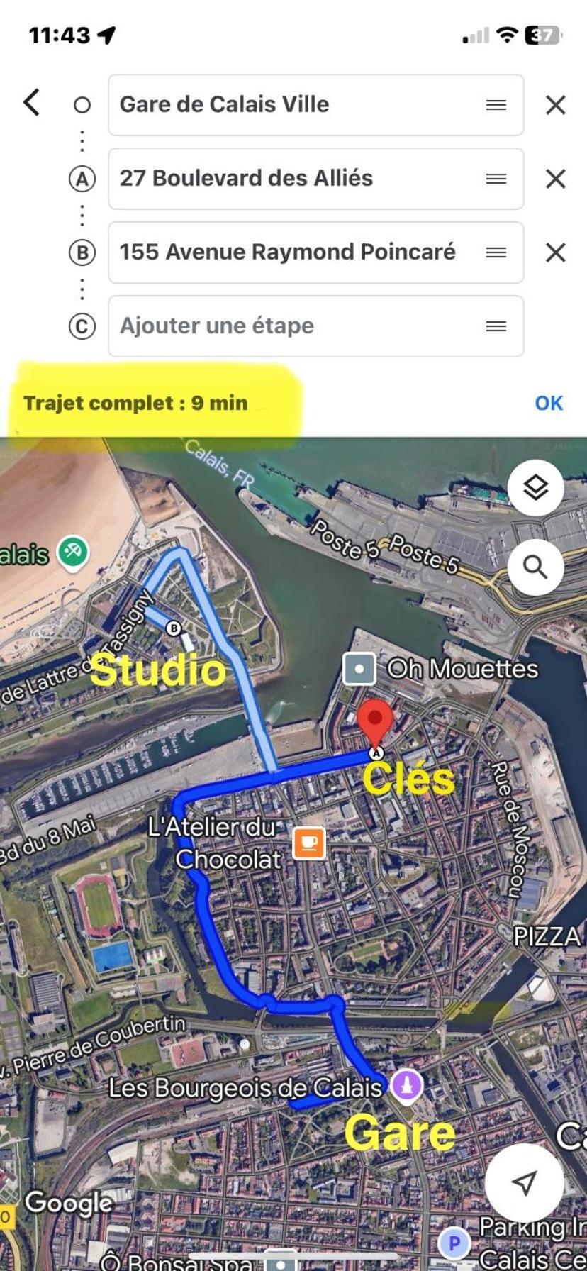 Studio Horizon Bleu, Vue Mer Calais Dış mekan fotoğraf